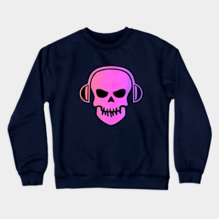 Pink Skull DJ Crewneck Sweatshirt